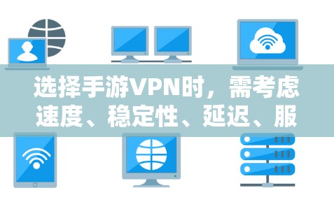 选择手游VPN时，需考虑速度、稳定性、延迟、服务器覆盖及安全性。以下是一些推荐选项及注意事项